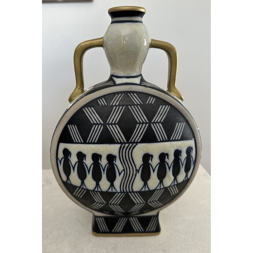 Vintage Sauri Warli Handmade Tribal Pottery Vase - Circle of Friends
